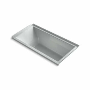 Kohler Underscore Rectangle 60"x30" Alcove Vibracoustic Bath, Ice Gray