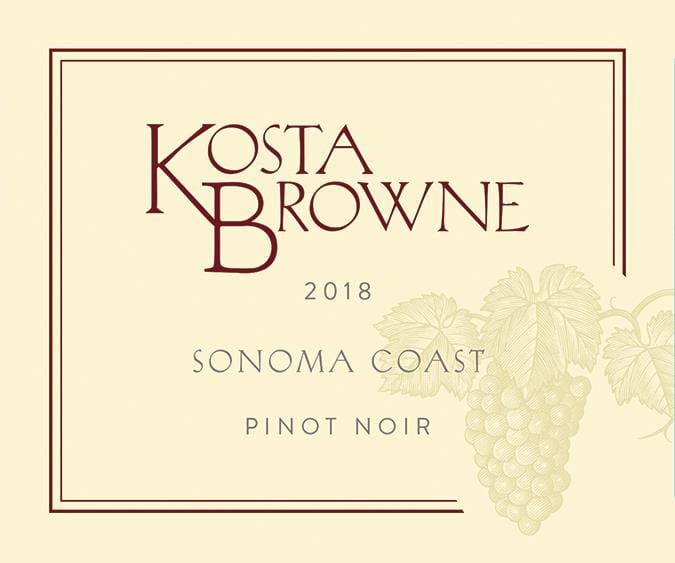 Kosta Browne 2018 Sonoma Coast Pinot Noir - Red Wine