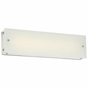 Kovacs P1323-L Button Single Light 20" Wide Integrated LED Bath Bar with Frosted Glass Diffuser Brushed Nickel Indoor Lighting Bathroom Fixtures Bath