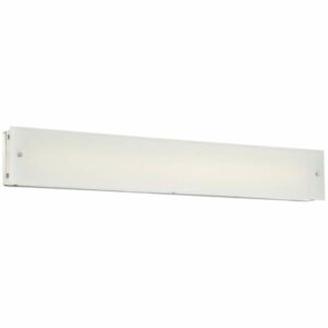 Kovacs P1324-L Button Single Light 35" Wide Integrated LED Bath Bar with Frosted Glass Diffuser Brushed Nickel Indoor Lighting Bathroom Fixtures Bath