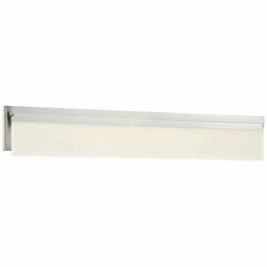 Kovacs P5724-L Skinny Single Light 32" Wide Integrated LED Bath Bar with Frosted Glass Diffuser Brushed Nickel Indoor Lighting Bathroom Fixtures Bath