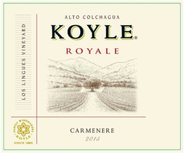 Koyle 2015 Royale Carmenere - Red Wine