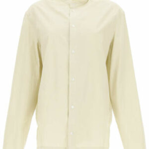 LEMAIRE UNISEX SHIRT WITH CONVERTIBLE NECKLINE XS Beige Cotton