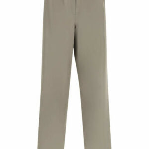 LEMAIRE WIDE LEG TROUSERS WITH BELT 38 Grey