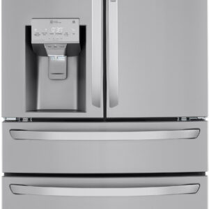 LG 3 Piece Kitchen Appliances Package with French Door Refrigerator, Dual Fuel Range and Over the Range Microwave in Stainless Steel LGRERAMW501