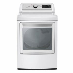 LG DLE7300 27 Inch Wide 7.3 Cu Ft. Energy Star Rated Electric Dryer with Window Door and Sensor Dry Technology White Laundry Appliances Dryers