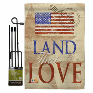 Land That I Love Americana Patriotic Garden Flag Set