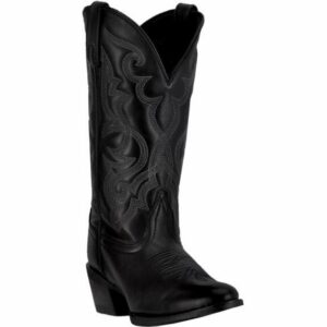 Laredo Women's Maddie Leather Western Boots Black, 9 - Women's Ropers at Academy Sports