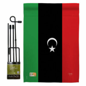 Libya Flags of the World Nationality Garden Flag Set