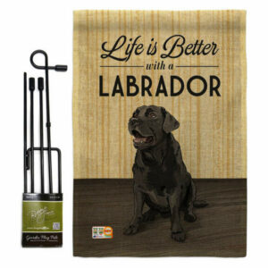 Life is Better Lab Nature Pets Garden Flag Set