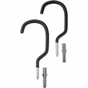LifeLine Threaded Storage Hooks - Wide - Black