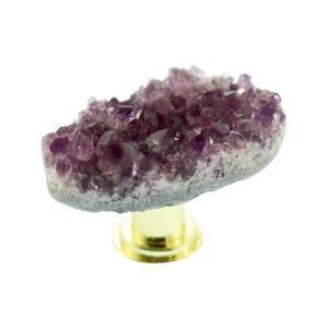 Light Amethyst Stone Knob