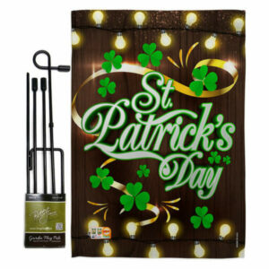 Lightful St. Patrick's Day Spring St Patrick Garden Flag Set