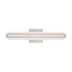 Livex Lighting 10192 Fulton Single Light 18" Wide Integrated LED Bath Bar Brushed Nickel Indoor Lighting Bathroom Fixtures Bath Bar