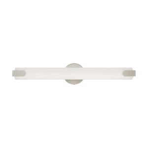 Livex Lighting 16363 Lund Single Light 24" Wide Integrated LED Bath Bar Brushed Nickel Indoor Lighting Bathroom Fixtures Bath Bar