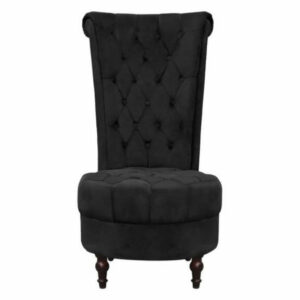 Living Room High Back Chair - Black