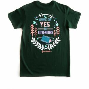 Love & Pineapples Womens Always Say Yes Graphic T-Shirt Green Dark, Medium - Women's Graphic Tops at Academy Sports