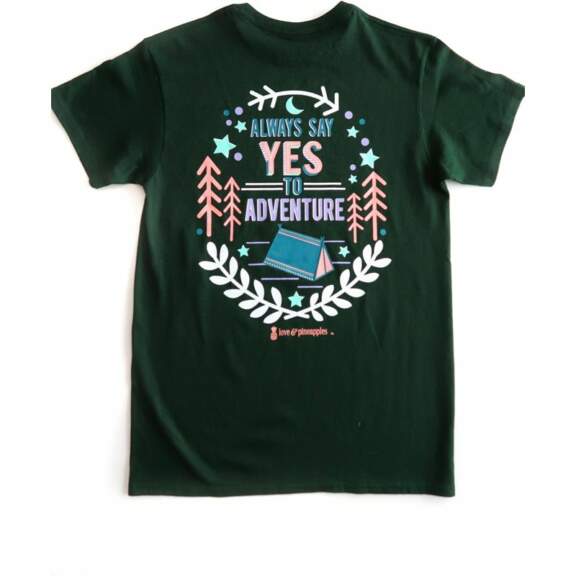 Love & Pineapples Womens Always Say Yes Graphic T-Shirt Green Dark, Medium - Women's Graphic Tops at Academy Sports Love & Pineapples Womens Always Say Yes Graphic T-Shirt Green Dark, Medium - Women's Graphic Tops at Academy Sports