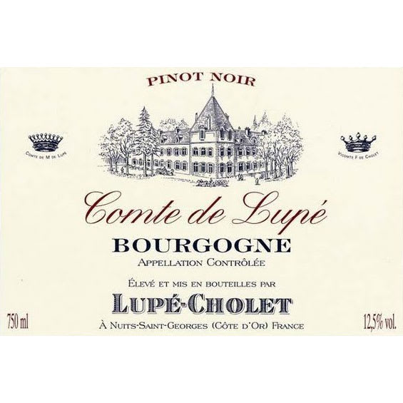 Lupe-Cholet 2013 Comte de Lupe Rouge - Pinot Noir Red Wine