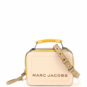 MARC JACOBS (THE) THE SOFTBOX MINI BAG OS Yellow, Pink, Beige Leather