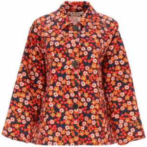 MARNI POP GARDEN PRINT JACKET 38 Black, Red, White Cotton