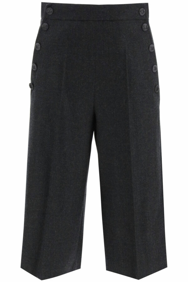 MAX MARA CALLE WOOL TROUSERS 40 Grey Wool