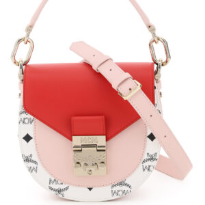 MCM MULTICOLOR PATRICIA MINI VISETOS BAG OS Red, Pink, White Cotton, Leather