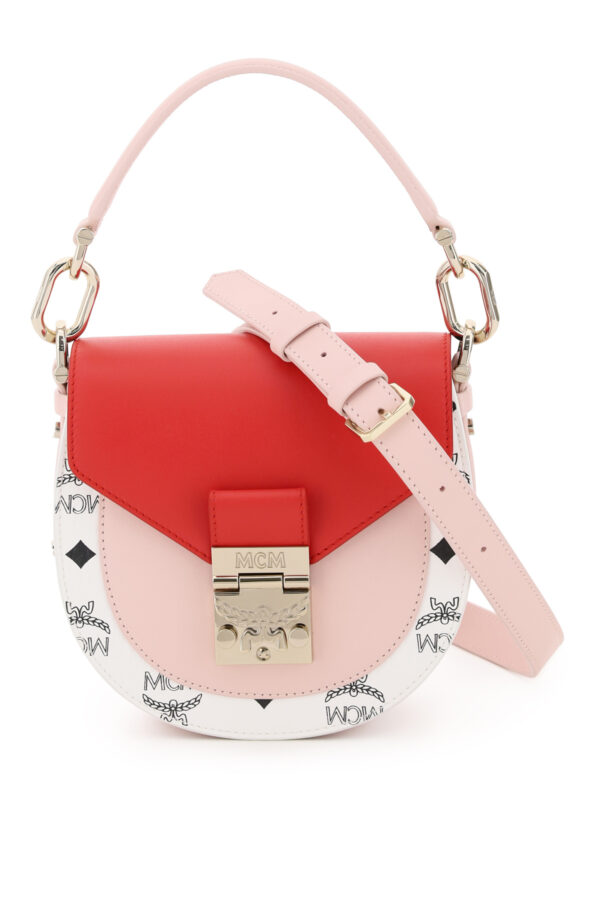 MCM MULTICOLOR PATRICIA MINI VISETOS BAG OS Red, Pink, White Cotton, Leather