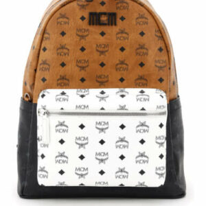 MCM STARK MEDIUM BACKPACK IN MULTICOLOR VISETOS OS Brown, White, Black Cotton, Leather