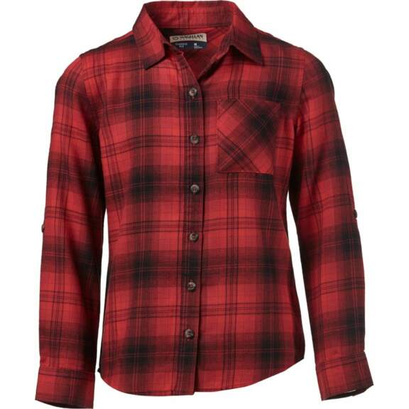 Magellan Outdoors Girls' Willow Creek Button-Down Flannel Shirt Red Dark, X-Large - Girls Outdoor Tops at Academy Sports Magellan Outdoors Girls' Willow Creek Button-Down Flannel Shirt Red Dark, X-Large - Girls Outdoor Tops at Academy Sports