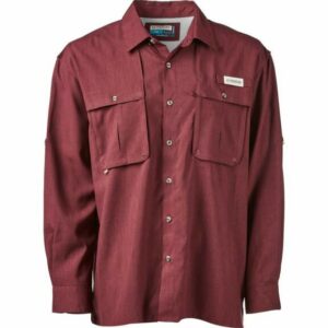 Magellan Outdoors Men's Aransas Pass Heather Long Sleeve Fishing Shirt Red, 2X-Large - Men's Fishing Tops at Academy Sports