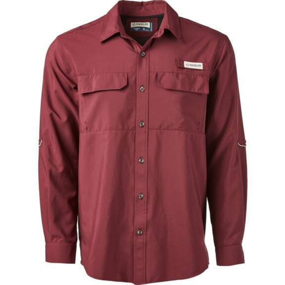 Magellan Outdoors Men's Barton Creek Outdoor Long Sleeve Shirt Red, Small - Branded Graphic T's at Academy Sports Magellan Outdoors Men's Barton Creek Outdoor Long Sleeve Shirt Red, Small - Branded Graphic T's at Academy Sports