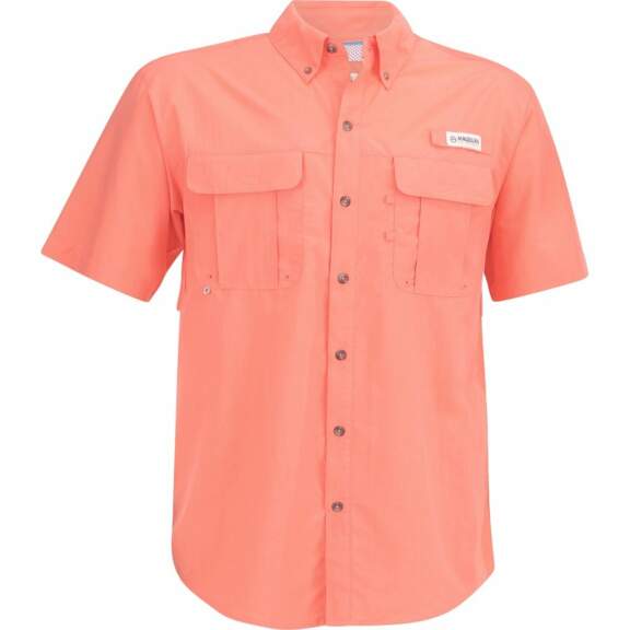 Magellan Outdoors Men's Laguna Madre Solid Short Sleeve Fishing Shirt Sugar Coral, 3X-Large - Men's Fishing Tops at Academy Sports Magellan Outdoors Men's Laguna Madre Solid Short Sleeve Fishing Shirt Sugar Coral, 3X-Large - Men's Fishing Tops at Academy Sports