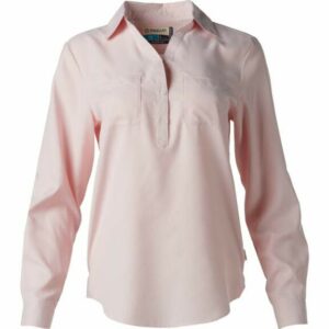 Magellan Outdoors Women's Aransas Pass Long Sleeve Henley Stripe Shirt Pink Light, X-Small - Women's Fishing Tops at Academy Sports