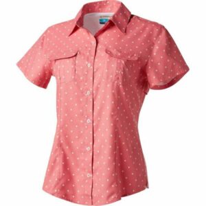 Magellan Outdoors Women's Aransas Pass Short Sleeve Printed Top Pink Light, Large - Women's Fishing Tops at Academy Sports