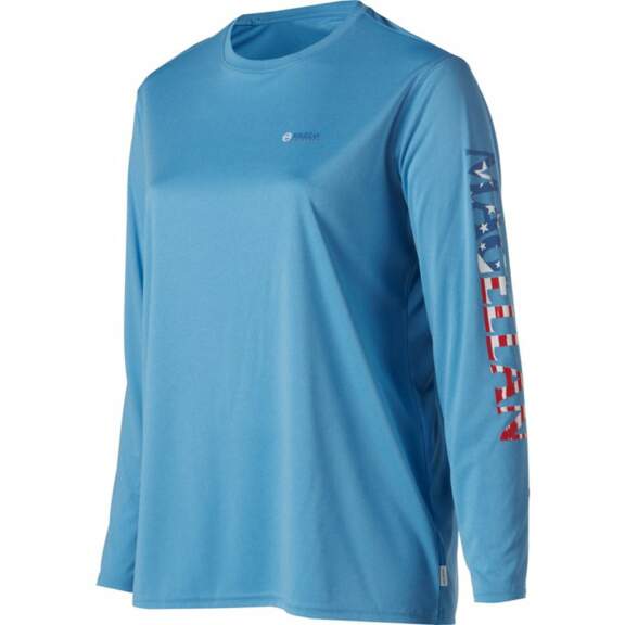 Magellan Outdoors Women's Caddo Lake Logo Long Sleeve Plus Size Fishing T-Shirt Bright Blue, 1X - Women's Outdoor Short-Sleeve Tops Magellan Outdoors Women's Caddo Lake Logo Long Sleeve Plus Size Fishing T-Shirt Bright Blue, 1X - Women's Outdoor Short-Sleeve Tops