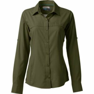Magellan Outdoors Women's Overcast Long Sleeve Fishing Shirt Green Dark, X-Large - Women's Fishing Tops at Academy Sports