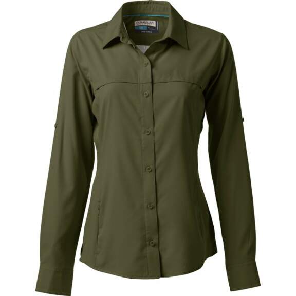 Magellan Outdoors Women's Overcast Long Sleeve Fishing Shirt Green Dark, X-Large - Women's Fishing Tops at Academy Sports Magellan Outdoors Women's Overcast Long Sleeve Fishing Shirt Green Dark, X-Large - Women's Fishing Tops at Academy Sports