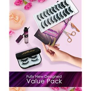 Magnetic Eyelashes With Eyeliner, 12-pair