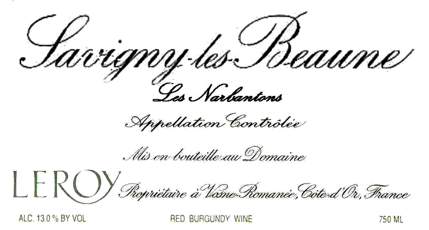Maison Leroy 2011 Savigny Narbantons - Pinot Noir Red Wine