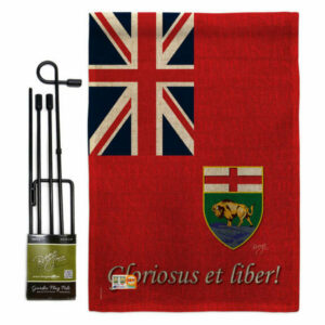 Manitoba Flags of the World Canada Provinces Garden Flag Set