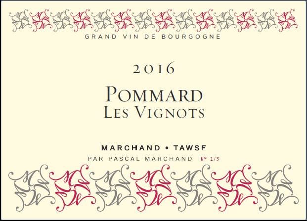 Marchand-Tawse 2016 Pommard Les Vignots - Pinot Noir Red Wine