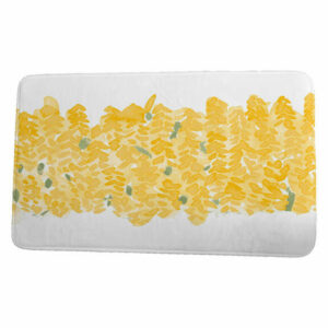 Market Flowers Flower Bell Bunch Floral Print Bath Mat, Yellow, 21"x34