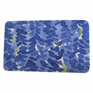 Market Flowers Flower Bell Floral Print Bath Mat, Blue, 21"x34"