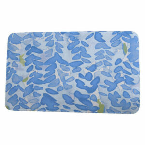 Market Flowers Flower Bell Floral Print Bath Mat, Light Blue, 21"x34"