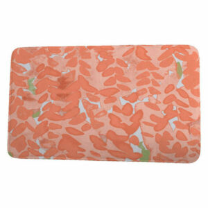 Market Flowers Flower Bell Floral Print Bath Mat, Peach, 17"x24"