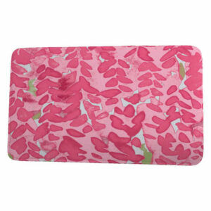 Market Flowers Flower Bell Floral Print Bath Mat, Pink, 17"x24"