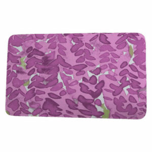 Market Flowers Flower Bell Floral Print Bath Mat, Purple, 17"x24"