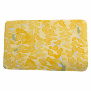 Market Flowers Flower Bell Floral Print Bath Mat, Yellow, 17"x24"