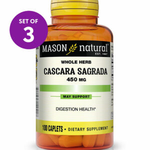 Mason Natural Vitamins & Supplements - 100-Ct. Cascara Sagrada 450-Mg. Caplets - Set of three